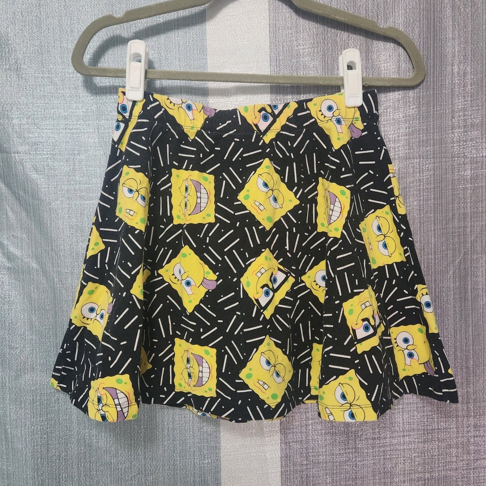 Nickelodeon Spongebob Squarepants Skater Circle Skirt M Skate Emo Alt Goth Y2K